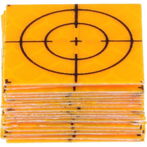 Feuilles réfléchissantes autocollantes de 20 mm pour stations totales - Marquage cibles - Orange - (1/5)