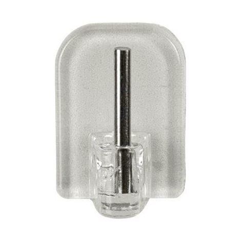4 GANCI ADESIVI PLASTICA TRASPARENTE