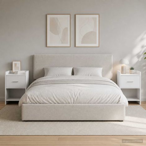 vidaXL Bedside Tables 2 pcs White 40 x 30 x 60 cm Engineered Wood (1/5)