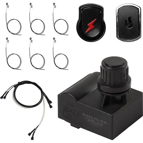 Kit d'allumage pour barbecues à gaz Charbroil, module d'allumage de remplacement à 4 prises avec câbles et 2 boutons-poussoirs Bu-WELLNGS (1/5)