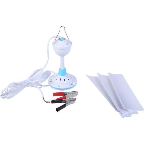 Ventilateur de plafond portable 12 V, mini ventilateur suspendu de 50 cm (20 pouces), idéal pour le camping et les tentes.-AquaForge (1/2)