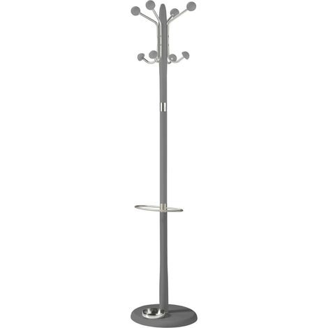 Perchero mod. 421 con paragüero herrajes en cromo satinado lacado gris, 180 cm(alto)37 cm(ancho)37 cm(largo) (1/2)