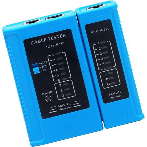 Testeur de Câble Réseau, Testeur LAN RJ11 et RJ45 Test de fil LAN Testeur de Câble Réseau (1/5)