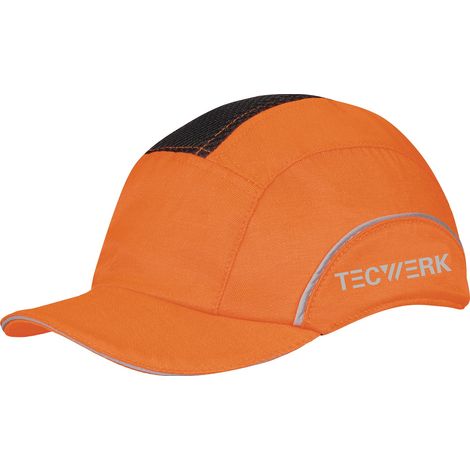 Gorra  antigolpes Daylight  Base-Cap II  52-65cm naranja  neón EN  812:2012 TECWERK (1/2)