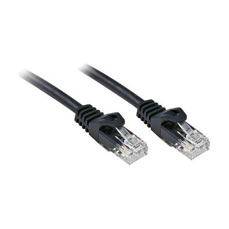 LINDY 48191 RJ45 Câble réseau, câble patch CAT 6 U/UTP 0.50 m noir avec cliquet d'encastrement 1 pc( (1/2)