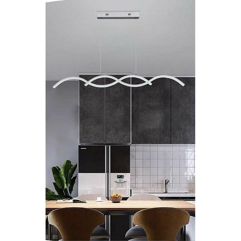 TrAdE Shop Traesio - Lampadario Led Moderno Lampada Twist Sospensione 25w Luce 6500k 4000k 3000k A43b - -Bianco Freddo - (1/2)