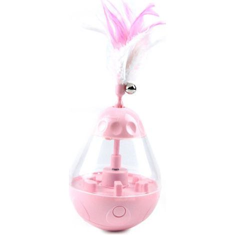 Juguete eléctrico automático con plumas y forma divertida para gatos de interior (rosa) (1/5)