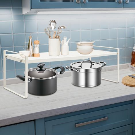 Expandable Cabinet Shelf 34-63cm Adjustable Length For Kitchen Bathroom Office (1/5)