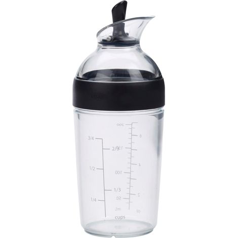 Shaker à vinaigrette - Shaker pour sauce salade - Bouteille transparente noire (1/5)