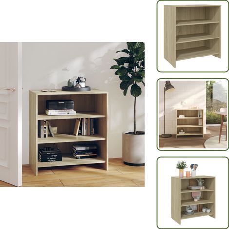 The Living Store Sideboard Sonoma-Eiche 70x40,5x75 cm Holzwerkstoff - Holzwerkstoff (1/5)