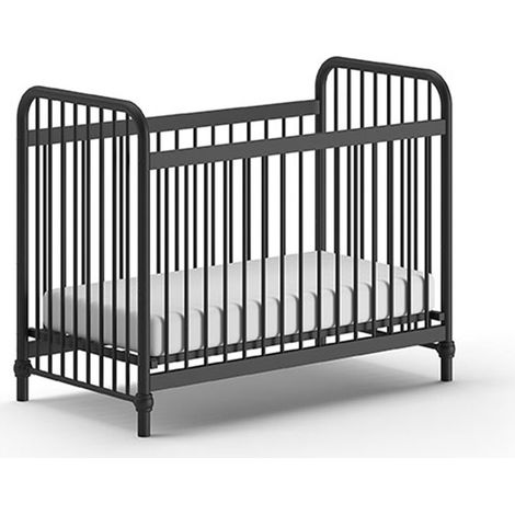 Lit bébé 60x120 Jaxx by Vipack Bronxx Noir mat