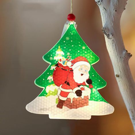 Guirlande Lumineuse Led - Décor De Noël Pour Arbre - Pendentif Bonhomme De Neige - Lumière D'Ambiance - 1 Pièce (1/3)