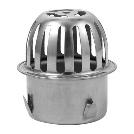 Paquete de 2 rejillas de acero inoxidable para canalones que ayudan a mantener los desagües abiertos y evitan obstrucciones por hojas y escombros. Se adapta a tuberías de diámetro interno de 67 mm. (1/3)
