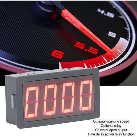 Fréquencemètre numérique intelligent avec compteur, sortie relais LED, minuteur à compte à rebours, 100 kHz, 8-24 V CC (1/5)