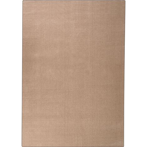 Alfombra de pelo largo 140 x 200 cm rectangular estilo moderno beige arena Demre (1/5)