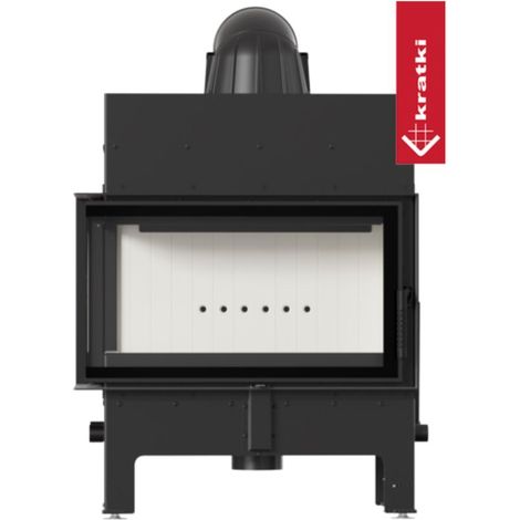 Kratki Kamineinsatz aus Stahl KRATKI FLOKI M links 10 kW Ø 200 mit Türfeder Kamin (1/4)