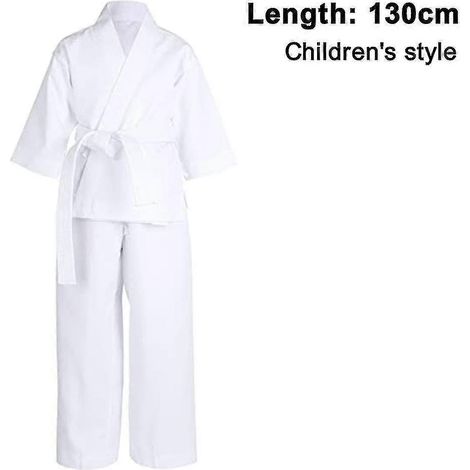 Kimono de karaté avec ceinture offerte, karatégi blanc pour enfants et adultes (1/5)