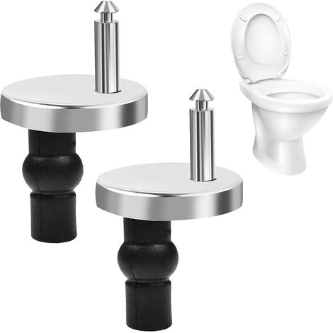 Lot de 2 fixations rapides pour abattant de WC, charnières universelles pour abattant de WC (1/5)