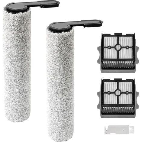 Rouleau Brosse de Rechange pour Tineco Floor One Stretch S6/Switch S6/S7 Stretch Ultra/S6 stretch lite/S9 Artist/i6 Stretch/i5 Stretch, Accessoires 2 Rouleaux, 2 Filtres,1 Brosse de Nettoyage (1/5)