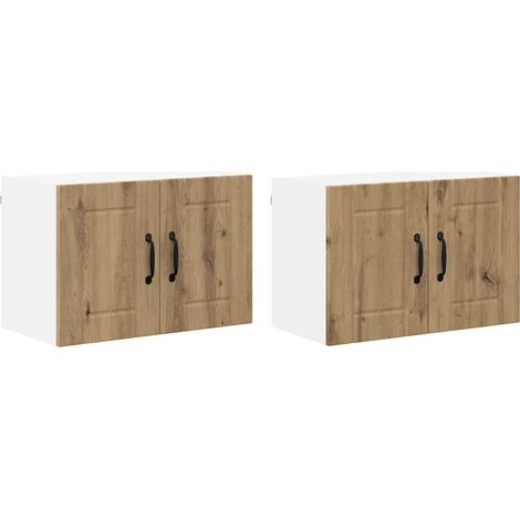 Meubles de Rangement,Armoires murales de cuisine avec étagère 2 pcs Chêne artisanal CFW299166 (1/5)
