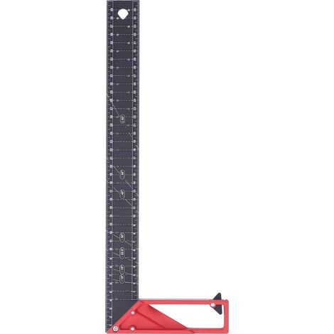 Règle d'angle ajustable 30° 45° 90° pour menuiserie, haute précision, 40 cm / 15,75 po, épaisseur 3 mm (1/5)