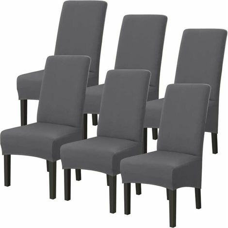 Set mit 6 universellen, waschbaren Stuhlbezügen aus Stretch-Mikrofaser (1/4)