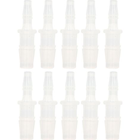 Raccord réducteur à barbe 10 pièces en PP pour tuyau silicone 4,8-7,9 mm (1/5)