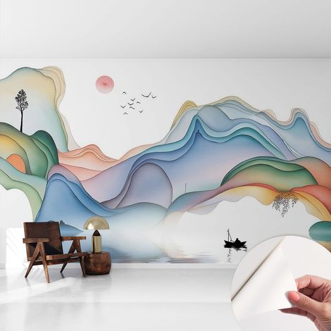 Carta da parati autoadesiva - fotomurale - decorazione parete - murale - adesivo da muro - Paesaggio da sogno 416x254 cm (1/5)