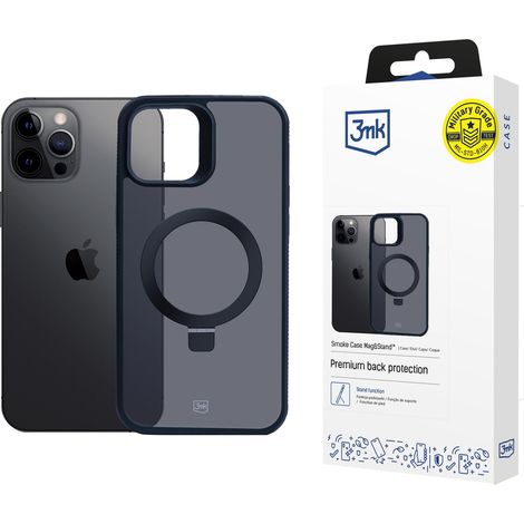 Apple iPhone 12 Pro Max - Coque 3mk Smoke avec aimant et support (1/5)