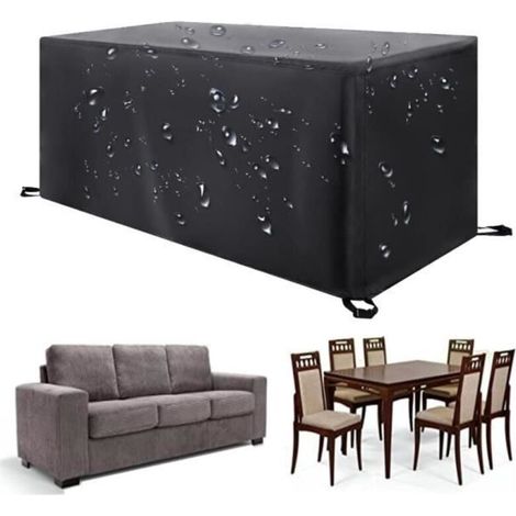 Garden table cover 250x110x90cm (LxWxH) made of 420D Oxford fabric - waterproof for outdoor benches, chairs, and sofas.