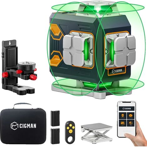 Livella laser, 4 piani laser a 360°, controllo Bluetooth, CM-S02 (1/2)