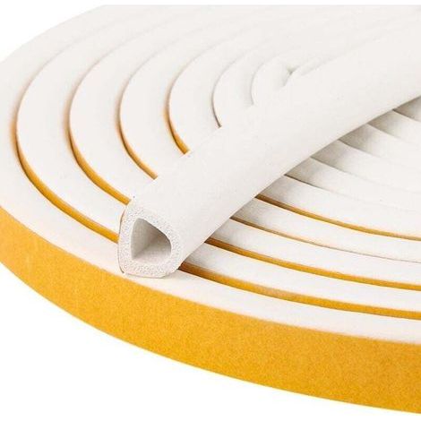Bande D'Étanchéité Auto-Adhésive Pour Porte En Bois Et Anti-Collision, 6 Mètres Rouleau Blanc 14x12mm Type D (1/5)