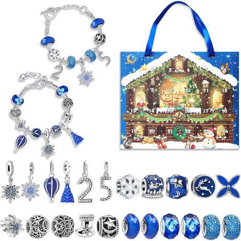 Calendrier de l'Avent de Noël, décorations de Noël, calendrier de l'Avent de 24 jours, décorations pour enfants et adultes. (1/4)