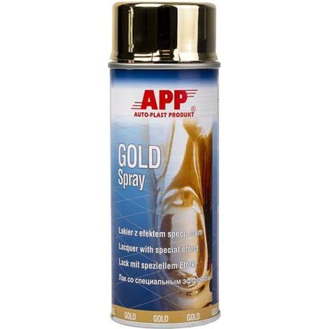 Bombe Peinture - AUTO-PLAST - APP Gold Spray - Finition dorée lisse - 400 ml - Séchage rapide