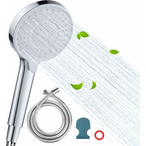 Soffione doccia anticalcare con 3 modalità e tubo flessibile (1/5)