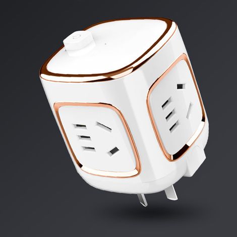 Universelles 220V-Mehrfachsteckdosenladegerät mit Reiseadapter, 4 USB-Anschlüssen, 1,8 m Kabel und europäischem Stecker für Zuhause und unterwegs. (1/5)
