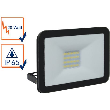 20 Watt LED Strahler ALU, 5000 Kelvin Neutralweiß, IP65, 12x16cm