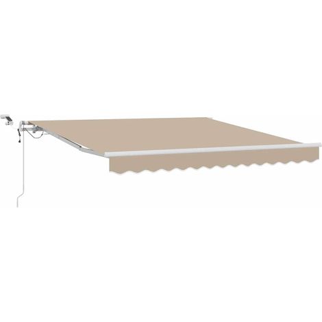 Maison Exclusive - Tenda Retrattile Beige 350 x 250 cm Poliestere e Metallo