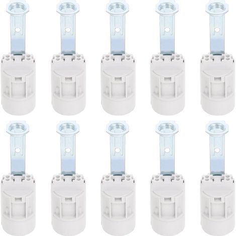 10 Pieces E14 Candelabra Lamp Holder for Bulbs Candle Lamp Base Adjustable for DIY Projects Indoor Lighting (1/5)
