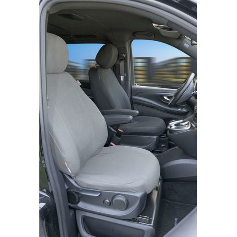 Passform Sitzbezug aus Stoff kompatibel mit Mercedes-Benz V-Klasse 447, Einzelsitz Fahrer Armlehne innen (1/5)