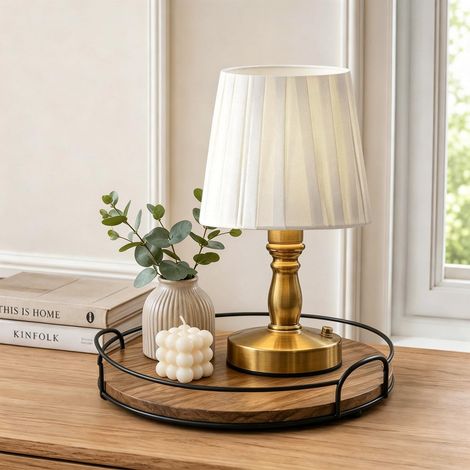 Lampe de chevet sans fil rechargeable – Mini lampe LED tactile avec intensité réglable, lumière chaude pour bureau, cuisine et décoration (1/5)