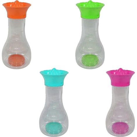 Spremiagrumi manuale contenitore bottiglia ml 1200 succo spremuta arance frutta con tappo conserva freschezza in plastica - colorigenerali: FUCSIA (1/5)