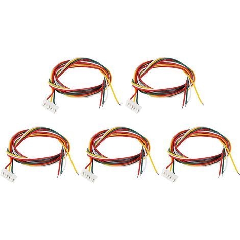 Lot de 5 câbles de connexion pour moteur pas à pas, 4 broches, 1 m, pour imprimante 3D (4 fils). (1/4)