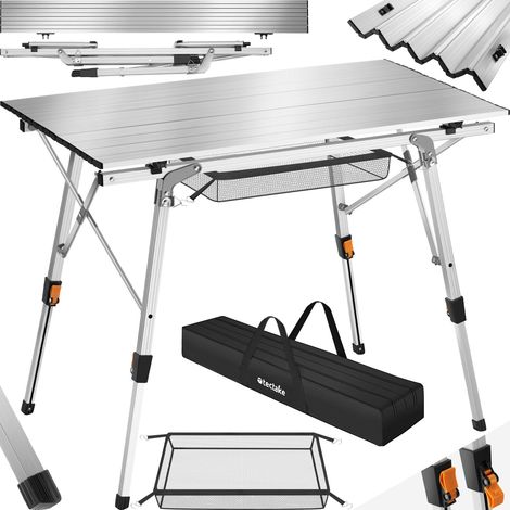 Aluminium Campingtisch Tina faltbar höhenverstellbar - Campingtisch, Klapptisch aus Alu, Gartentisch - silber (1/5)