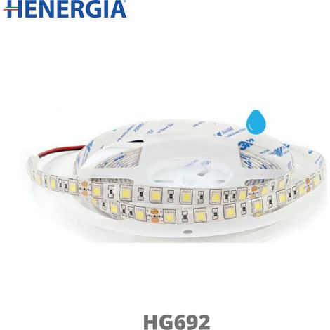 STRIPLED SMD5050 14,4W/MT 1310LM/MT 3000°K 240LED/MT 24V LARGHEZZA STRISCIA 10mm LUNGHEZZA BOBINA (1/2)