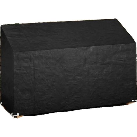 Gartenbankabdeckung, wasserdicht, UV-Schutz, Schwarz (1/2)