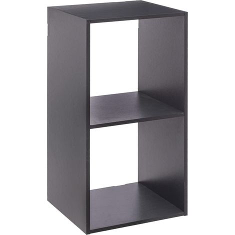 Étagère 2 Compartiments Mixtes en Gris Anthracite
