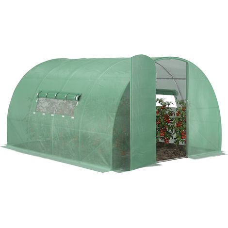 Reinforced Walk in Polytunnel Greenhouse, 4x3x2 m (1/5)