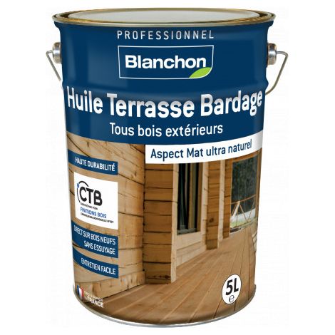 Terrassenöl Fassadenverkleidung Blanchon 5L Naturholz mattes Aussehen