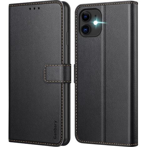 Ganbary iPhone 11 Hülle Premium Leder Klapphülle Karten Magnet Standfunktion (1/5)